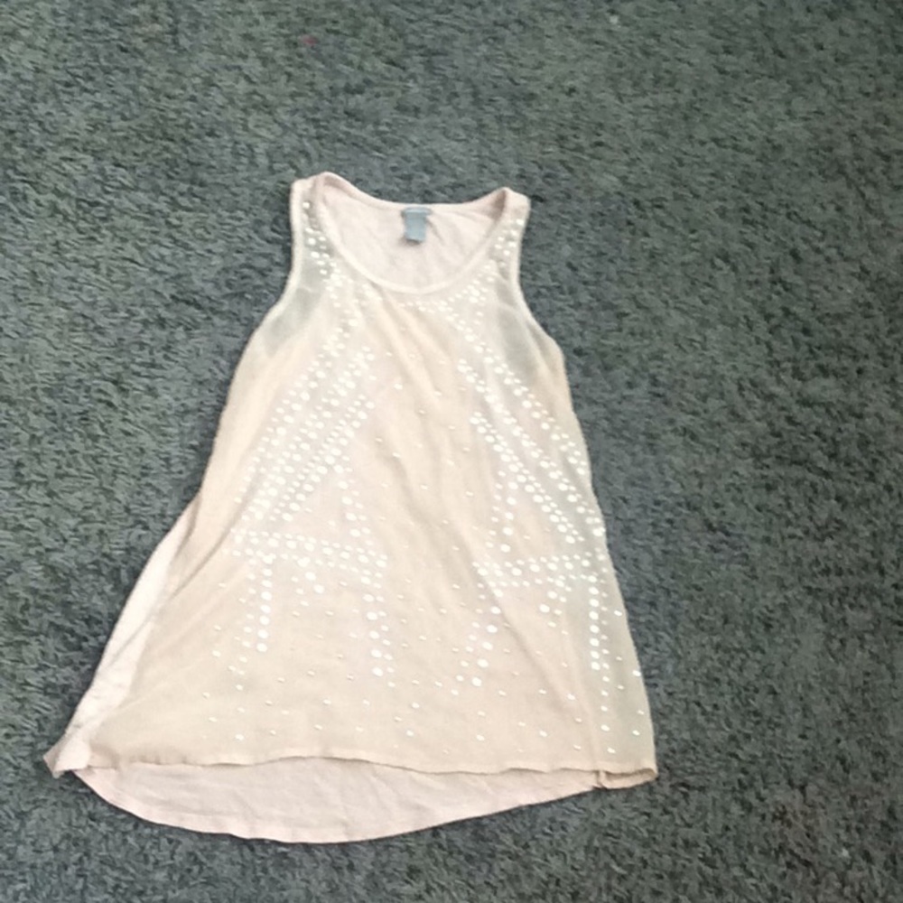 Pink shirt with gems, XS in women’s